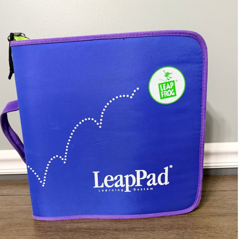 LeapFrog LeapPad Learning System Carrying Case Organizer Blue Green Travel Bag
